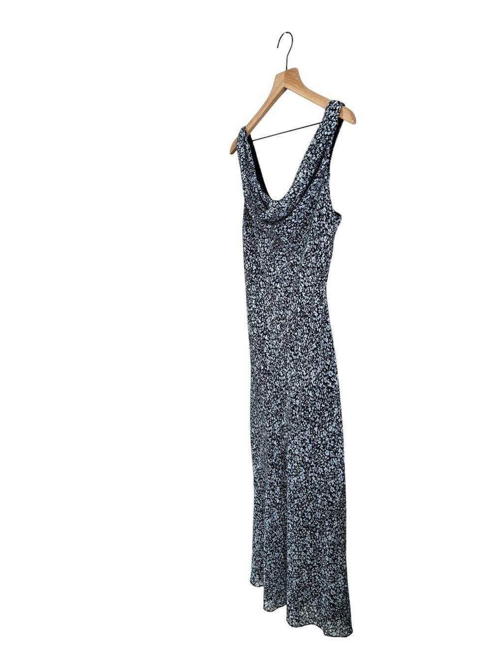 Women’s Abercrombie & Fitch Cowl Neck Midi Dress in Navy Blue - Picture 6 of 7